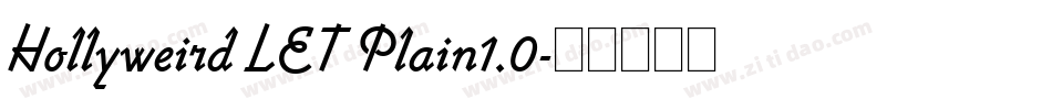 Hollyweird LET Plain1.0字体转换